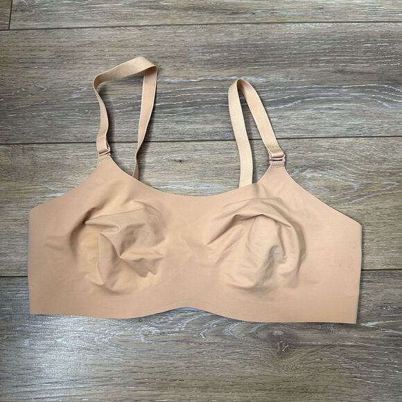 Knix by Knixwear Unpadded Seamless Nude Bra Sz 4 S - Picture 1 of 3